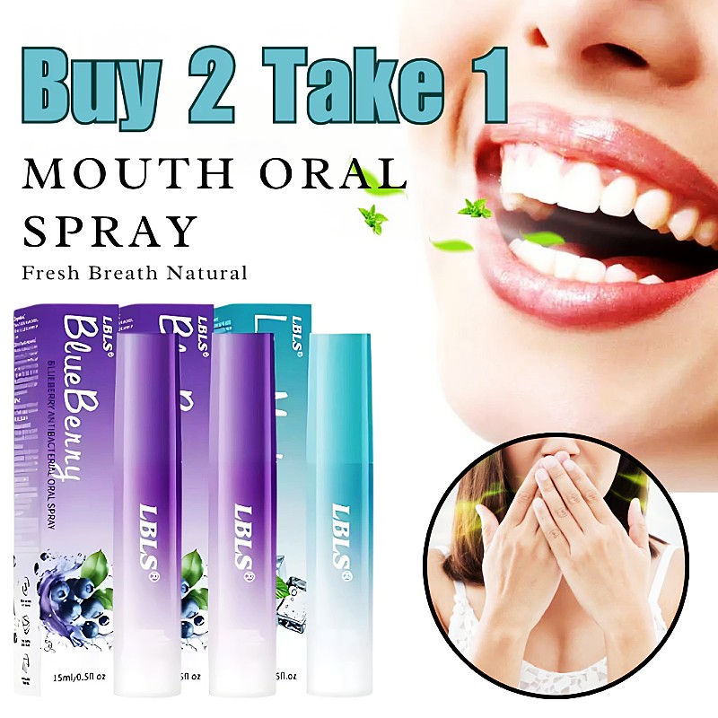 Buy 2 Take 1 Flavored Anti-bacterial Oral Spray - 15ml Bad Breath Treatment Oral Care Long Lasting
