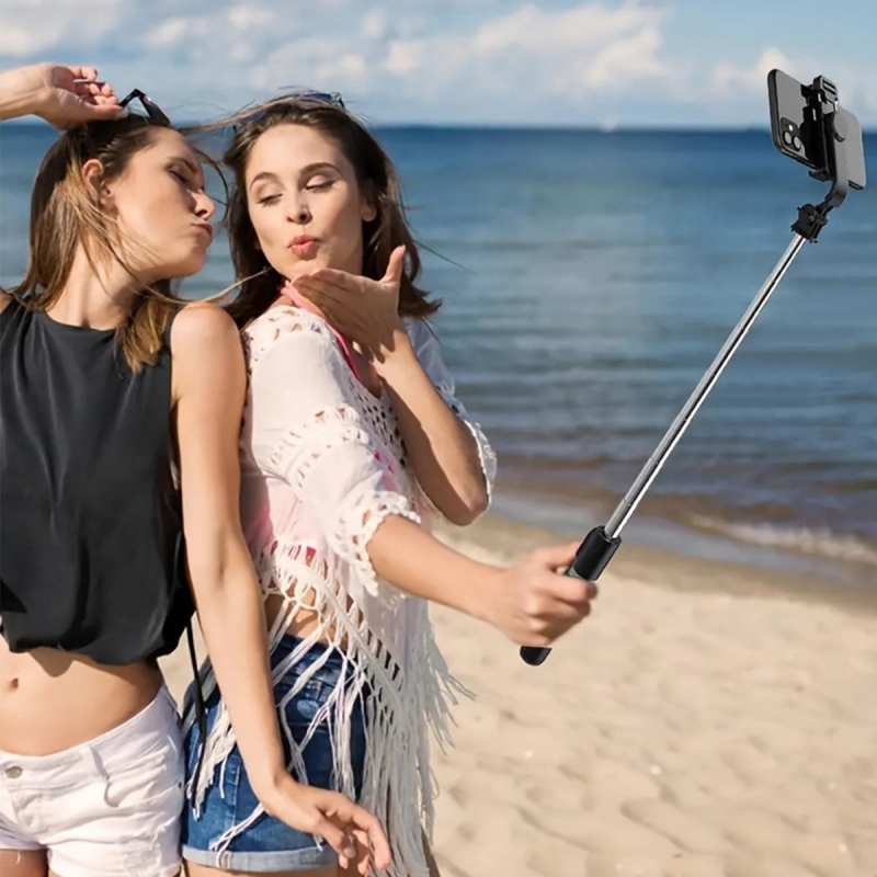 BUY 1 TAKE 1 Retractable Selfie Stick with Remote Control, Universal Smartphone Tripod, 360° Rotatable Ball Head, Portable Live Streaming Stands with Optional Ring Lights